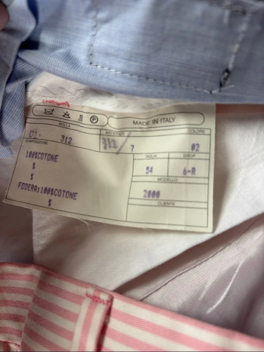 Pescarolo pleated seersucker trousers in pink and white